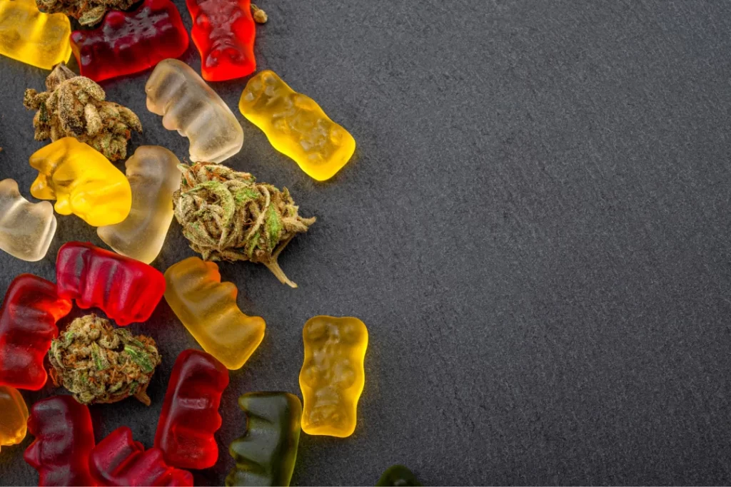 Cannabis edibles, medical marijuana, CBD-infused gummies.