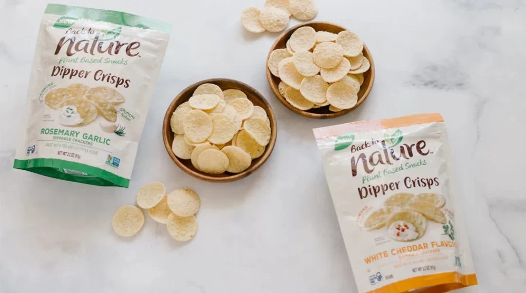 Back to nature plant based snacks dipper crisps