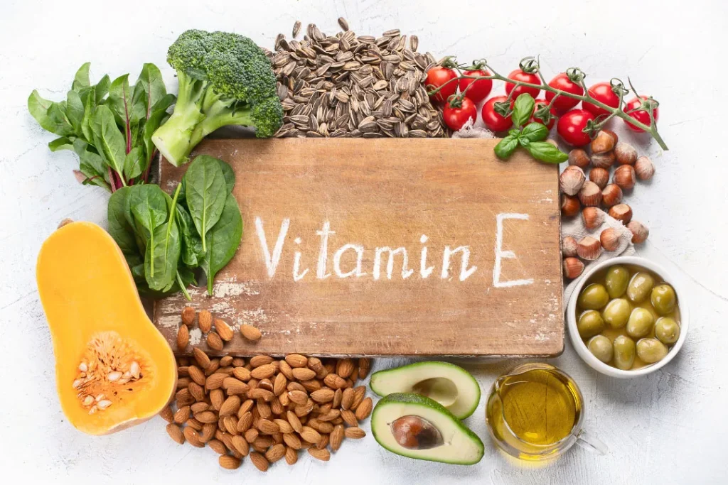 Food sources that provides vitamin E. 