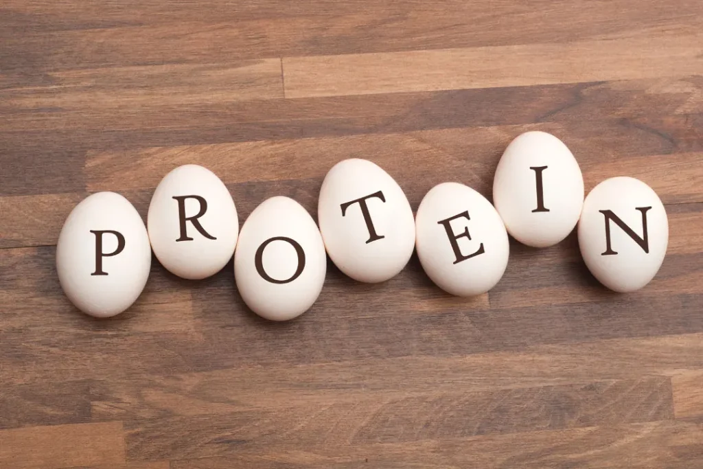 Protein can be received from eggs. 