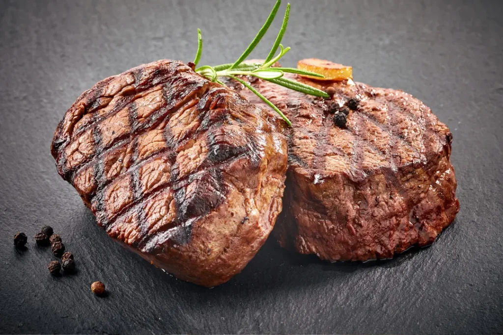 Beef is rich in protein. 
