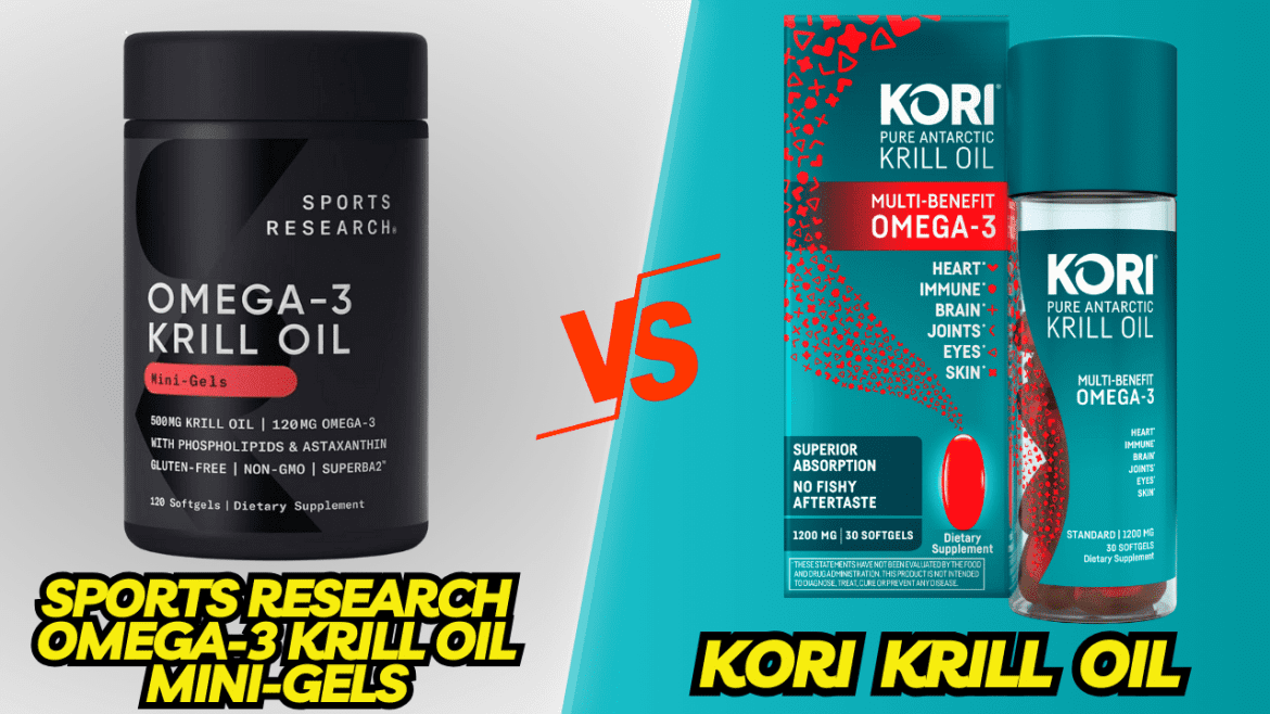 Kori Krill Oil Softgels vs. Sports Research Omega-3 Krill Oil Mini-Gels
