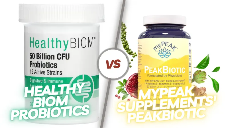 Healthy Biom Probiotics Review vs MyPEAK Supplements' PeakBiotic Review