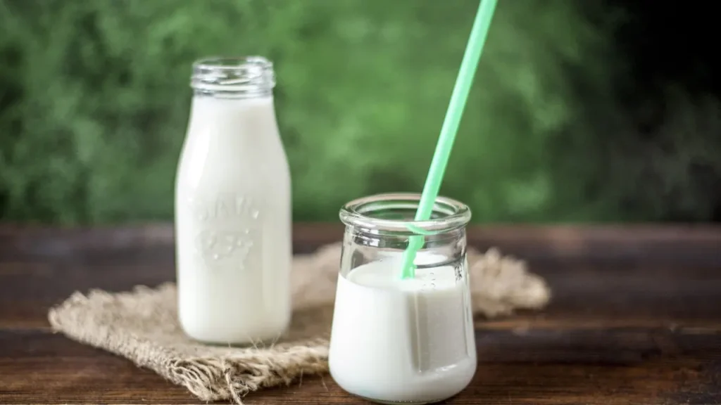 Milk is a good source of calcium. 