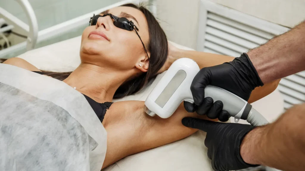 Laser Therapy for armpits. 